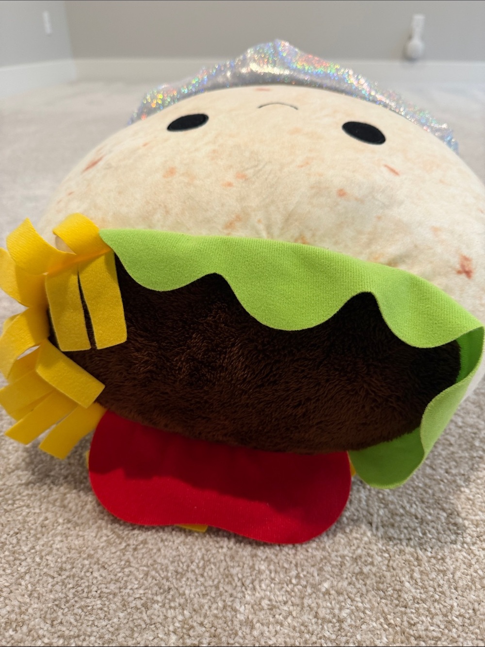 Squishmellow Burrito Plush Pillow with Holographic Skirt - Picture 7 of 8